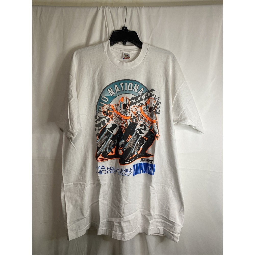 Fruit of the Loom Ohio National Racing T-Shirt Mens XXL White Excellent 1993 USA
